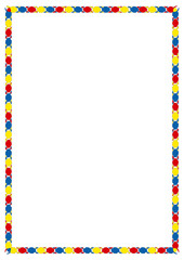 Decorative border in the national colors of Romania.
