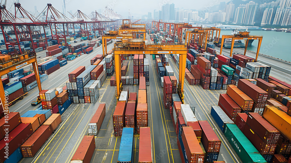 Poster a comprehensive overview of international and global supply chain management, highlighting logistics