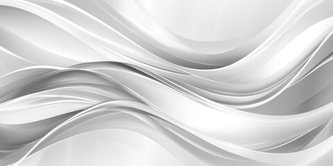 Abstract White and Gray Curving Lines