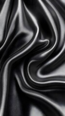 Obraz premium Elegant Black Satin Fabric Texture Background