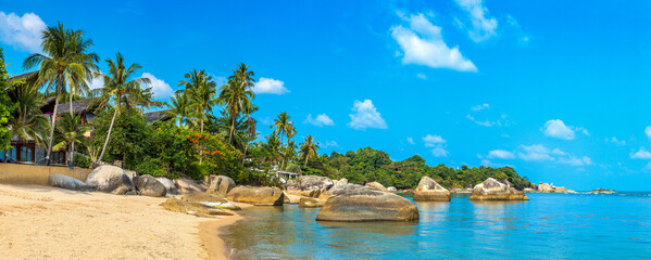 Rocky tropical beach