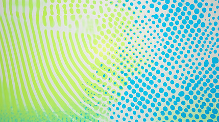 Bright green and light blue retro halftone background