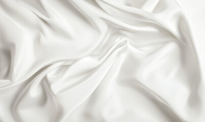 Fototapeta premium Minimalist White Silk Textured Wallpaper – Clean, Aesthetic Background for Modern Designs | High-Resolution Stock Image