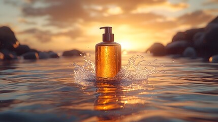 Liquid Gold in Nature's Beauty at Sunset