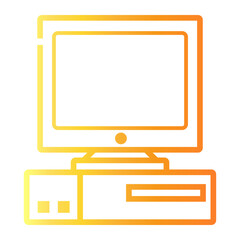 computer Line Gradient Icon