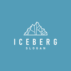 Antarctic Cold Mountain Iceberg Logo Design, Simple Vector Template Symbol Illustration