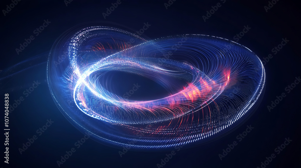 Poster abstract network connections with glowing nodes and lines on dark blue digital background futuristic