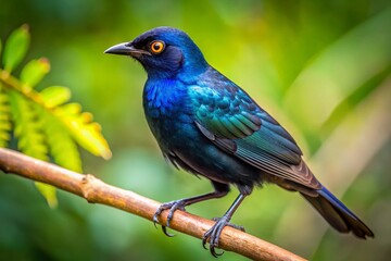 Candid Photography of a Black Bird Isolated on a Simple Background for Nature Lovers and Enthusiasts in Stunning Detail and Clarity