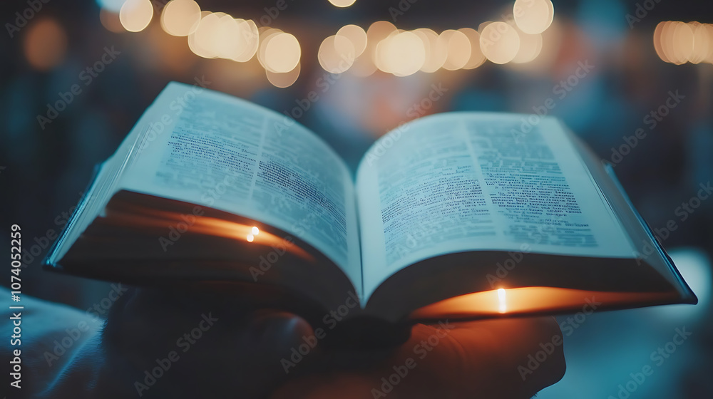 Poster open book with glowing pages, symbolizing effective learning and education, the image captures the e