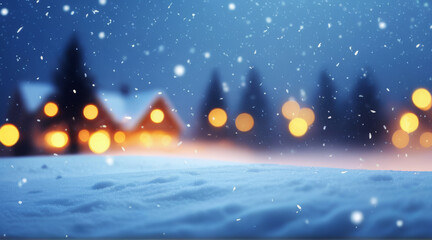 Fototapeta premium Snowfall on Winter Landscape 2