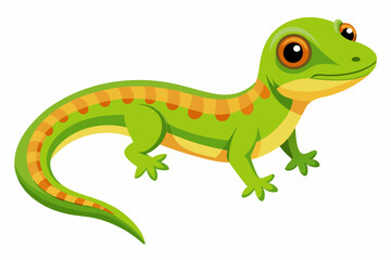  Madagascar day gecko on white background vector illustration