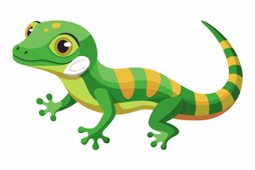 Madagascar day gecko on white background vector illustration