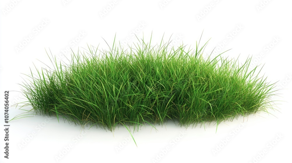 Poster grass isolated on a white background 3d rendering illustration