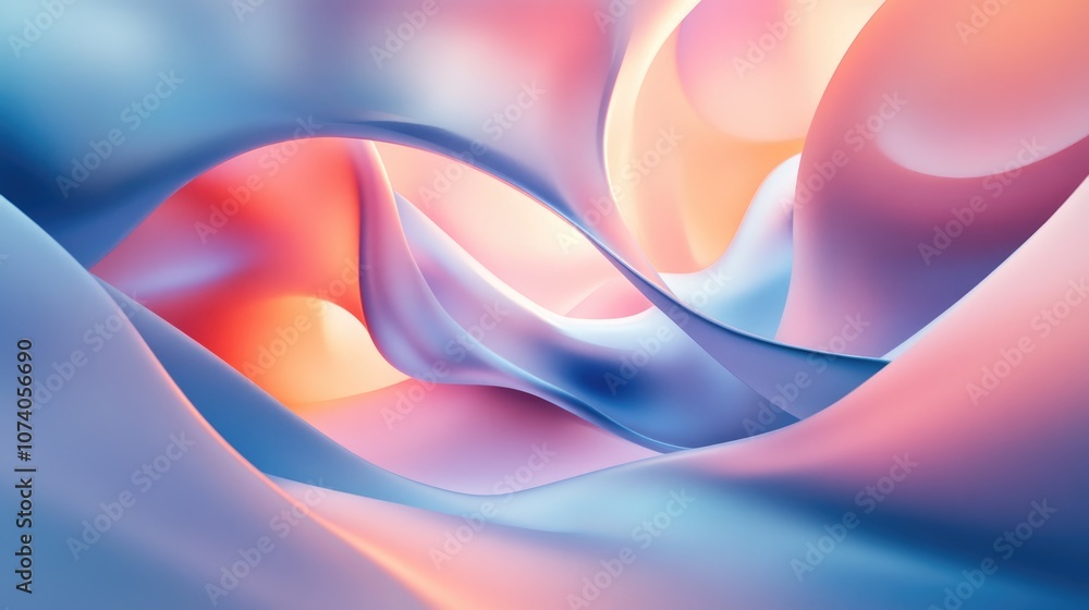 Poster Minimalist abstract background design 3D illustration and rendering