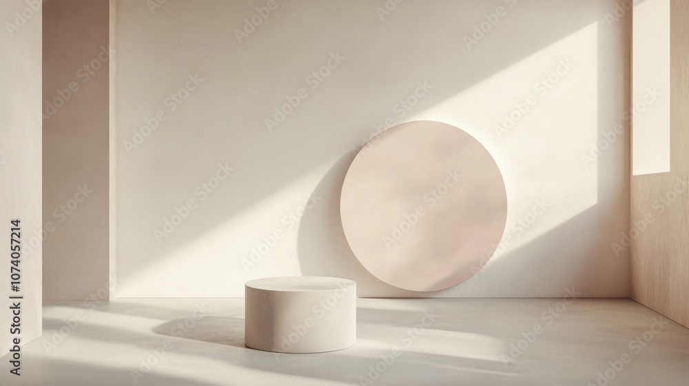 Poster stylish and visually striking abstract backdrop featuring elements designed in a minimalist style wi