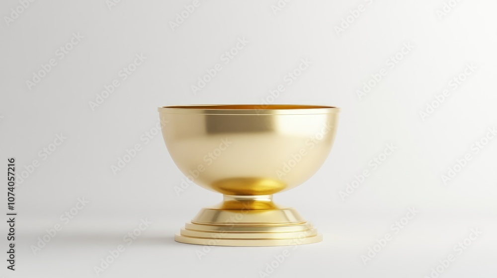 Poster Golden podium winner in minimal design on a white background 3D rendering