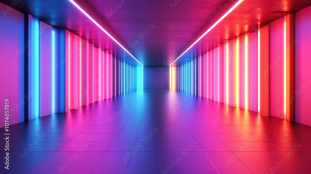 Poster 3D visualization of a background color display system