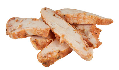 Fried Chicken Breast cut out isolated transparent background