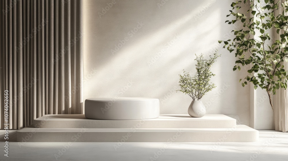 Aufkleber Product showcase podium for displaying items 3D rendering