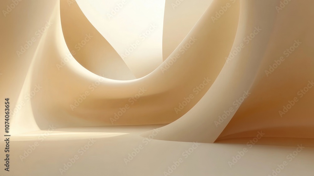 Poster Elegant abstract minimalist background 3D illustration 3D rendering