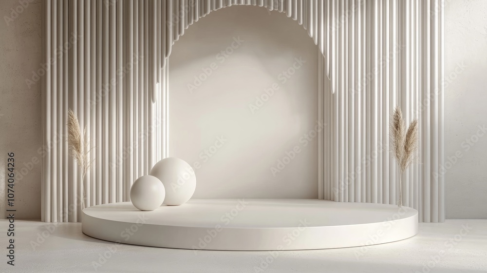 Aufkleber Stylish minimalistic backdrop 3D visualization 3D rendering