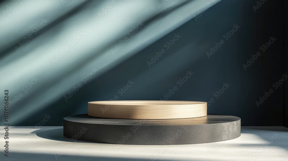 Poster 3D rendered abstract podium background for product display mock up or showcasing cosmetic items on a pedestal or platform