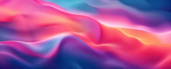 Obraz premium Colorful Gradient Abstract Background Pink Blue Purple Waves Fluid Shapes Noise Texture Summer Design