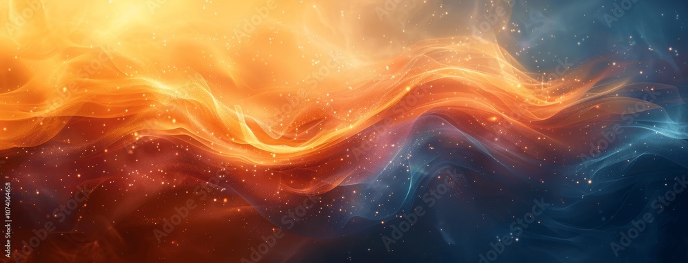 Poster realistic abstract gradient background with blue orange yellow soft colors high resolution grainy te