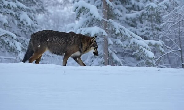 wolf in winter