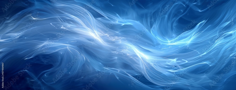 Poster elegant abstract blue background with white lines and curves for business and technology concepts