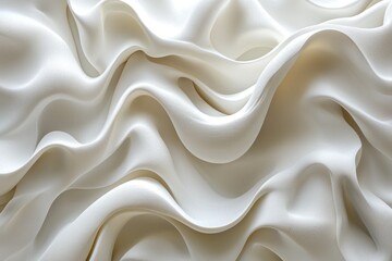 Fototapeta premium Abstract White Curved Sculpture Surface