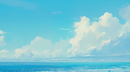 Obraz premium A hazy ethereal mist blankets the ocean casting a dreamlike spell over the landscape and creating a sense of weightless floating beauty.