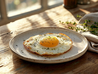 Perfect egg sunny side up