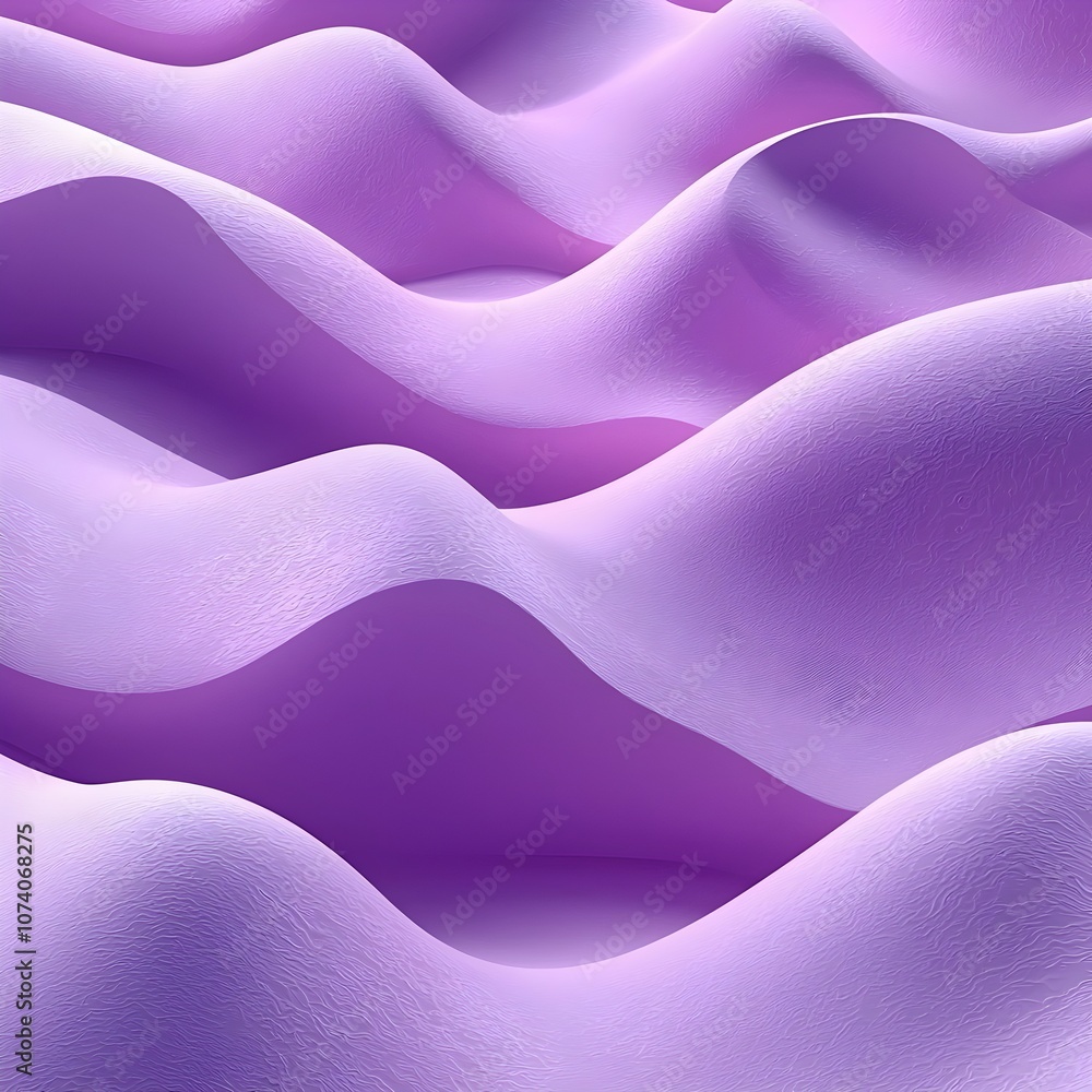 Poster abstract waves of textured purple, creating a serene and soothing visual. ideal for backgrounds or d