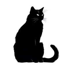 Fototapeta premium black cat silhouette