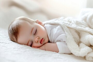 Adorable Baby Sleeping Peacefully on Side