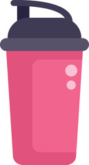 Pink shaker bottle for preparing protein shakes, representing a healthy lifestyle and fitness goals