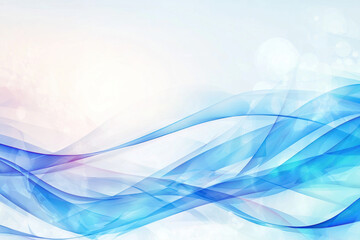 Fototapeta premium Flowing blue waves create serene and calming background.