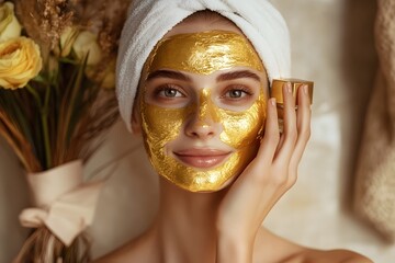 Skin care gold pack , Generative AI