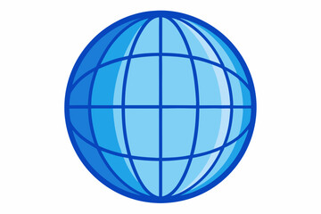 Blue globe isolated on white background