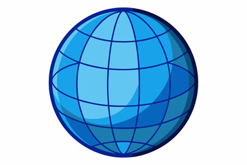 Blue globe isolated on white background