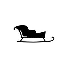 Santa's sleigh silhouette icon