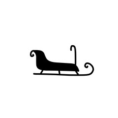 Santa's sleigh silhouette icon