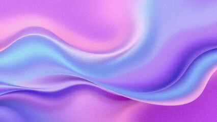 Fototapeta premium Abstract grainy background with gentle colored waves and lines, blue and purple colors, noise grain texture wallpaper design
