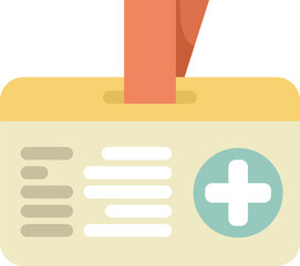 Obraz premium Medical id card with cross showing healthcare and doctor