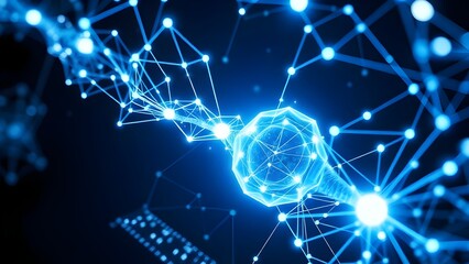 Obraz premium Artificial Intelligence Network Connections Digital Technology Interface