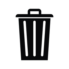 Trash icon vector illustration isolated on white background.