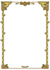 レトロ・アールデコ調フレーム04（カラー1）