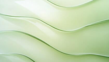 Obraz premium Abstract Green Liquid with Curved Lines
