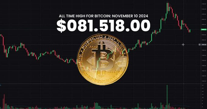 BITCOIN ATH MONEY COUNTER FOR THE CURRENCY RATE LEVEL AS OF NOVEMBER 10, 2024|4K VIDEO